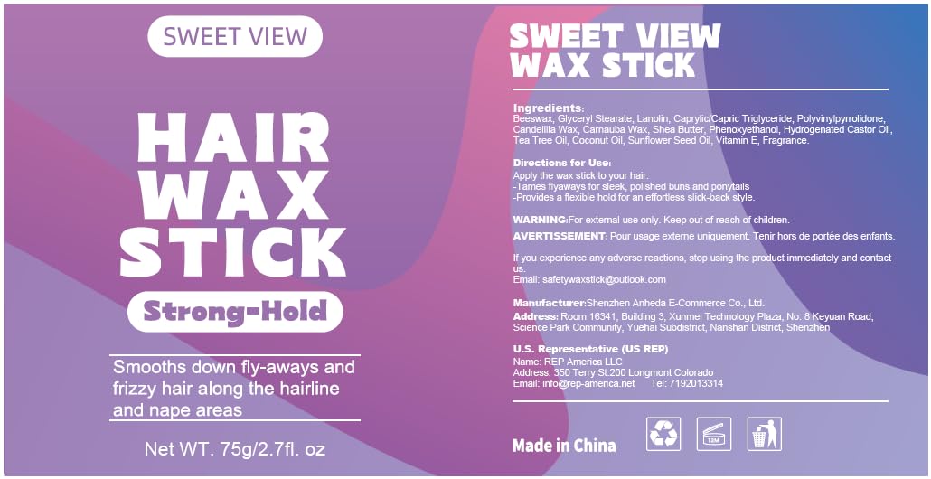SWEET VIEW Hair Wax Stick & Slick Back Brush - Image 8
