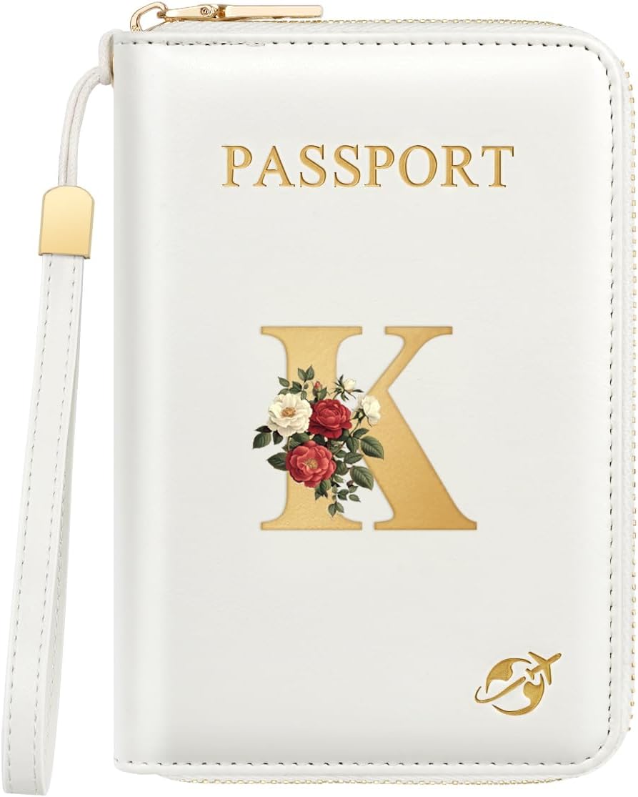 Passport Holder for Travel Personalized Wallet with Wristlet Women