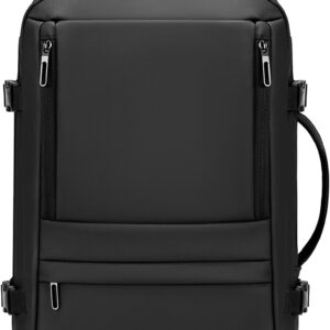 Rcrirth Carry On Travel Backpack Flight Approved for Men Women, Black