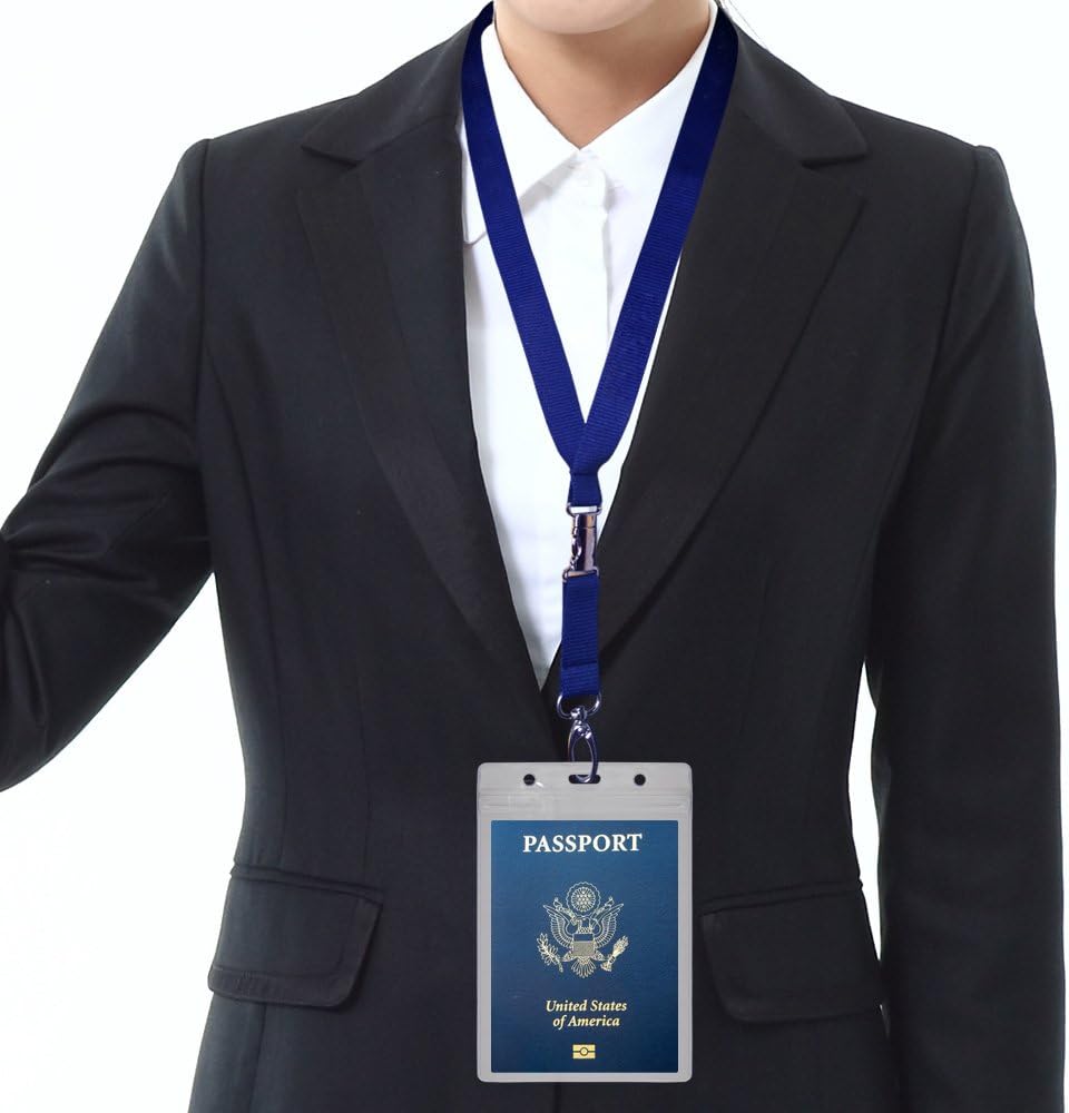 10PCS Passport Holder 4x6 Inch Extra Large ID Badge Holders PVC Card Holder Fill for Passports,Cash, Credit Card, Plane Ticket, Receipts.by CypesCrafts - Image 3