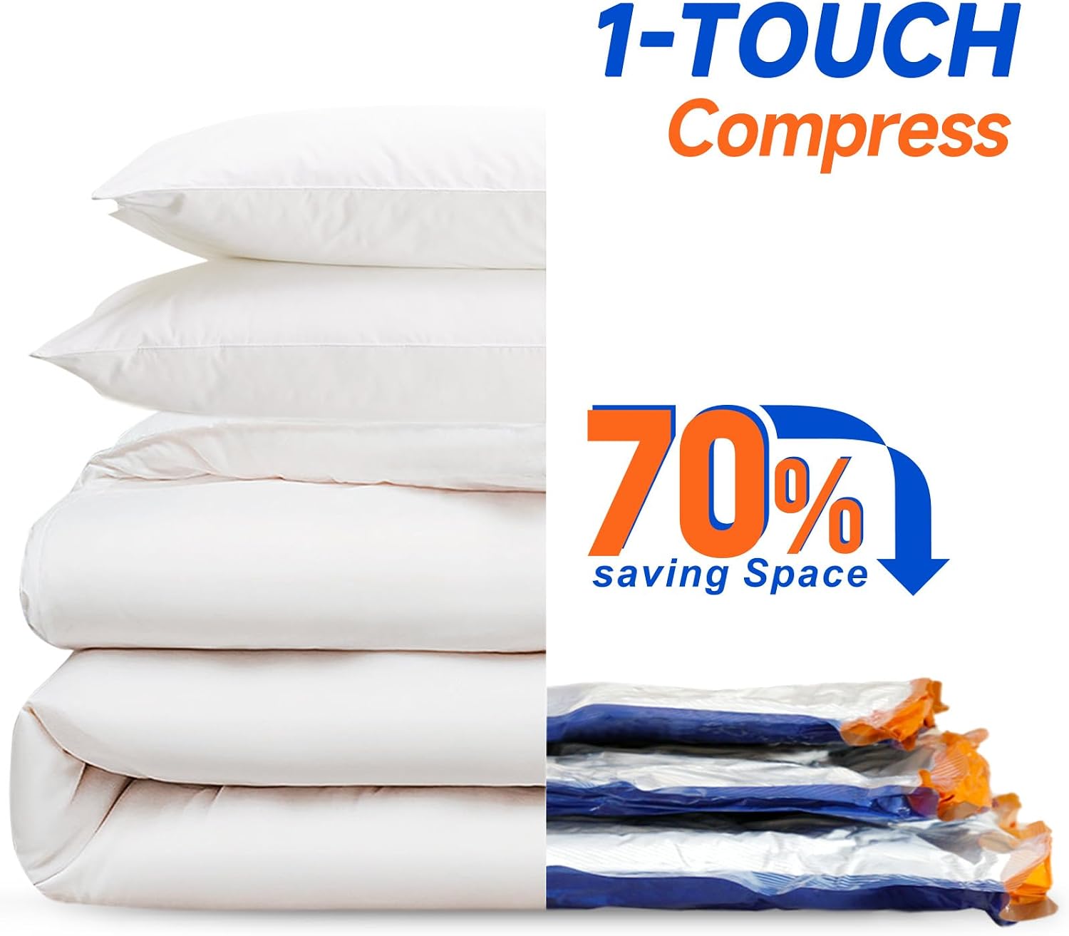Vacbird Vacuum Storage Bags Jumbo with Pump for Clothes & Bedding,18 Pcak - Image 9