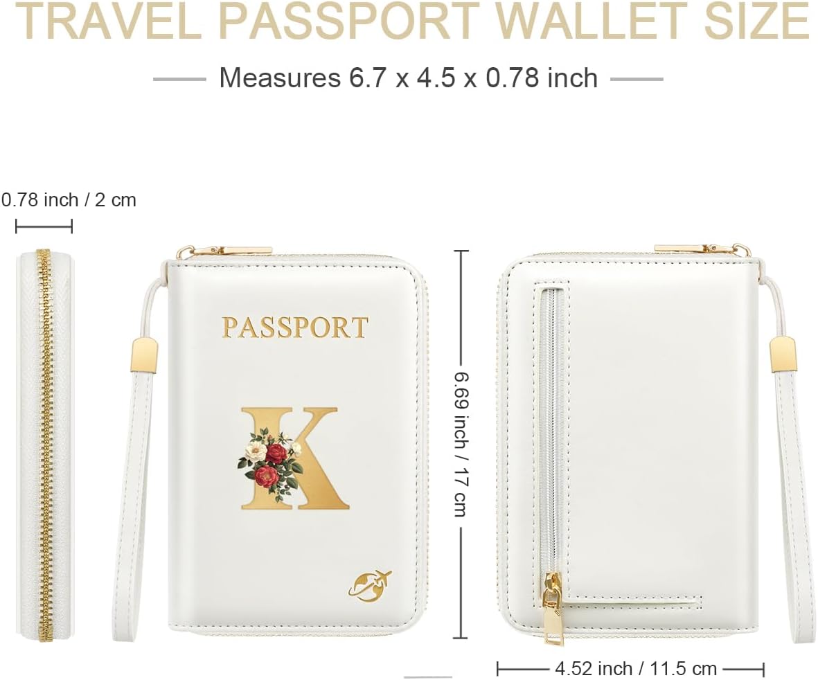 Passport Holder for Travel Personalized Wallet with Wristlet Women - Image 6