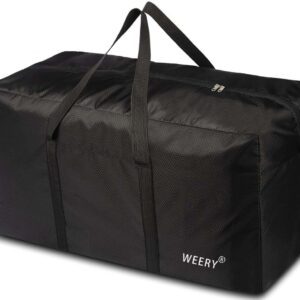 WEERY Extra Large Duffle Bag,96L Lightweight Travel Bag, Foldable Waterproof Duffel Bag for Men Women,Black