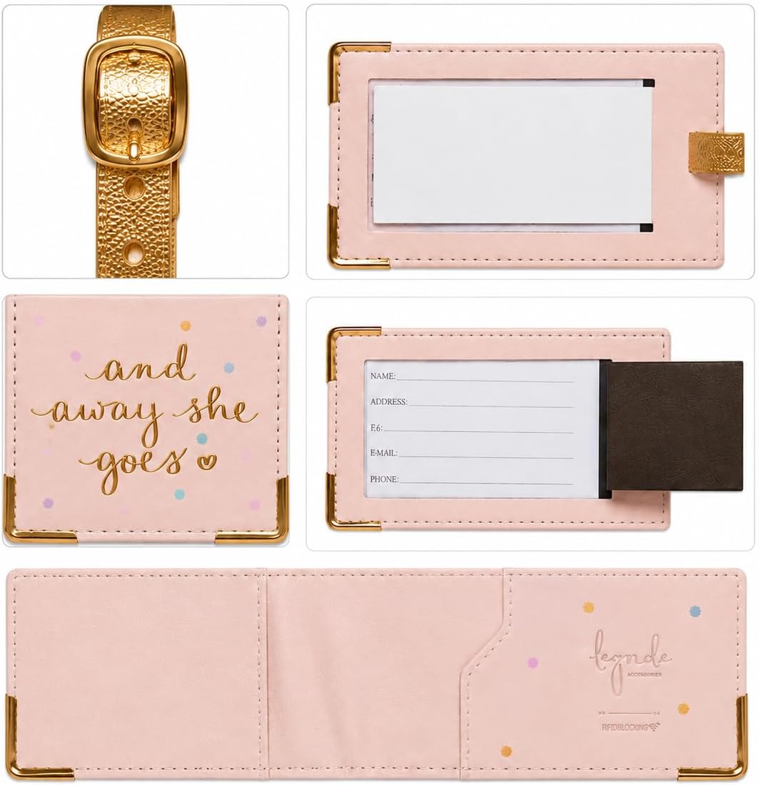 WORD TRAVELER Passport Cover Holder And Luggage Tag Set In Gift Box - Image 4
