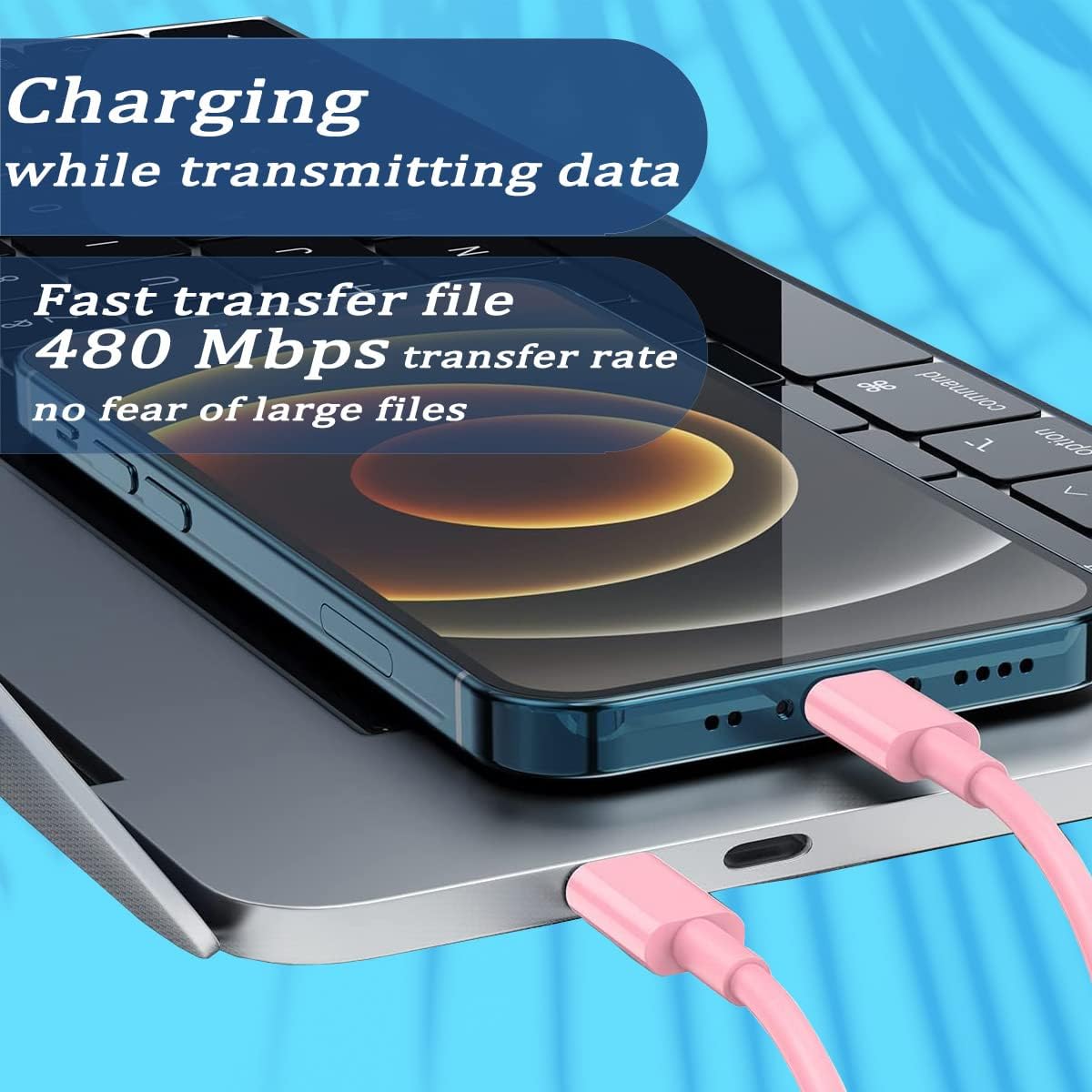 Multi USB Charging Adapter Cable Kit, USB C to iOS Adapter for Travel , Conversion Set USB & USB C to Male Micro /USB C/iOS Adapter, Data Transfer, Card Storage, Tray Eject Pin, Phone Holder (pink) - Image 5