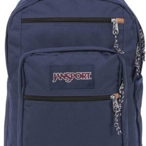 JanSport Cool Backpack, with 15-inch Laptop Sleeve - Large Computer Bag Rucksack with 2 Compartments, Ergonomic Straps, Navy