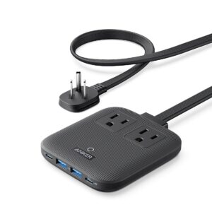 Anker Travel Power Strip, Anker Nano 67W Max 6-in-1 USB C Charger, 2 USB C