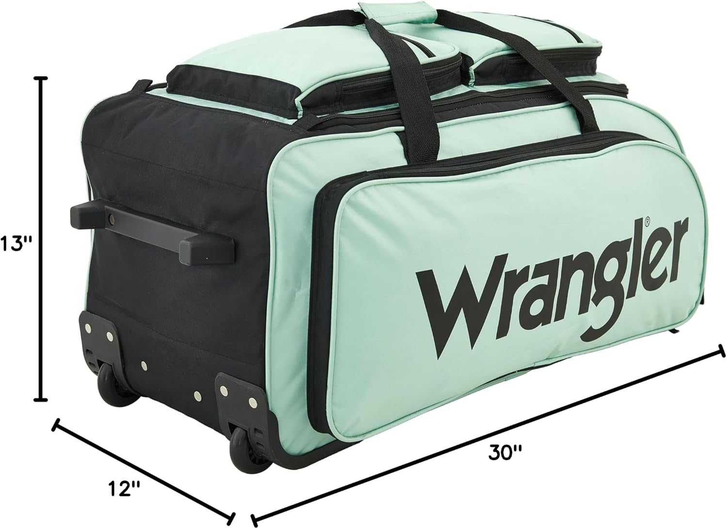 Wrangler Wesley Rolling Duffel Bag, Seaform, Large 30-Inch - Image 6