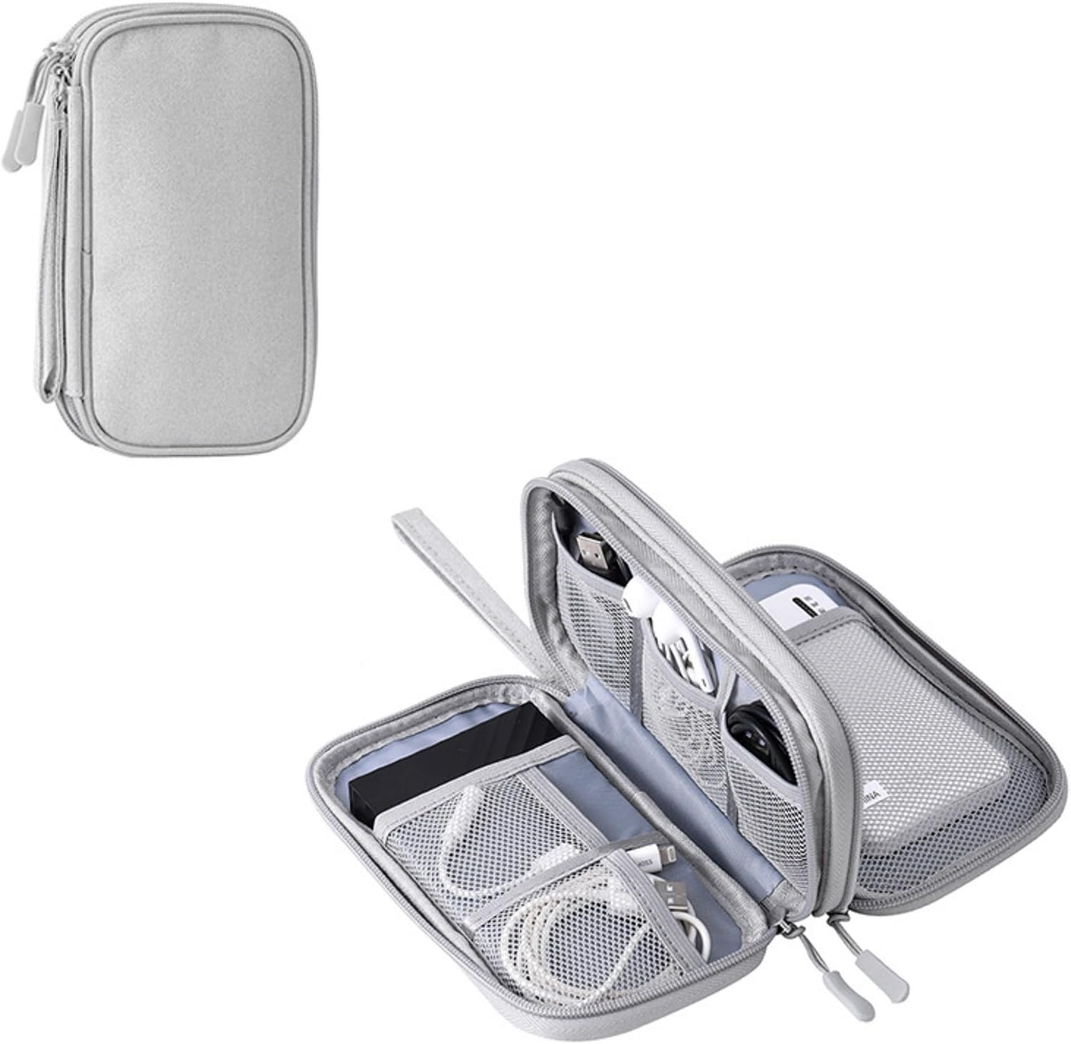 Electronic Organizer Travel Cable Accessories BagPouch Portable Waterproof Storage Bag Electronic Organizer Case for Cable, Mouse,USB Cable,Power Bank,Cord, Charger, Phone, Earphone