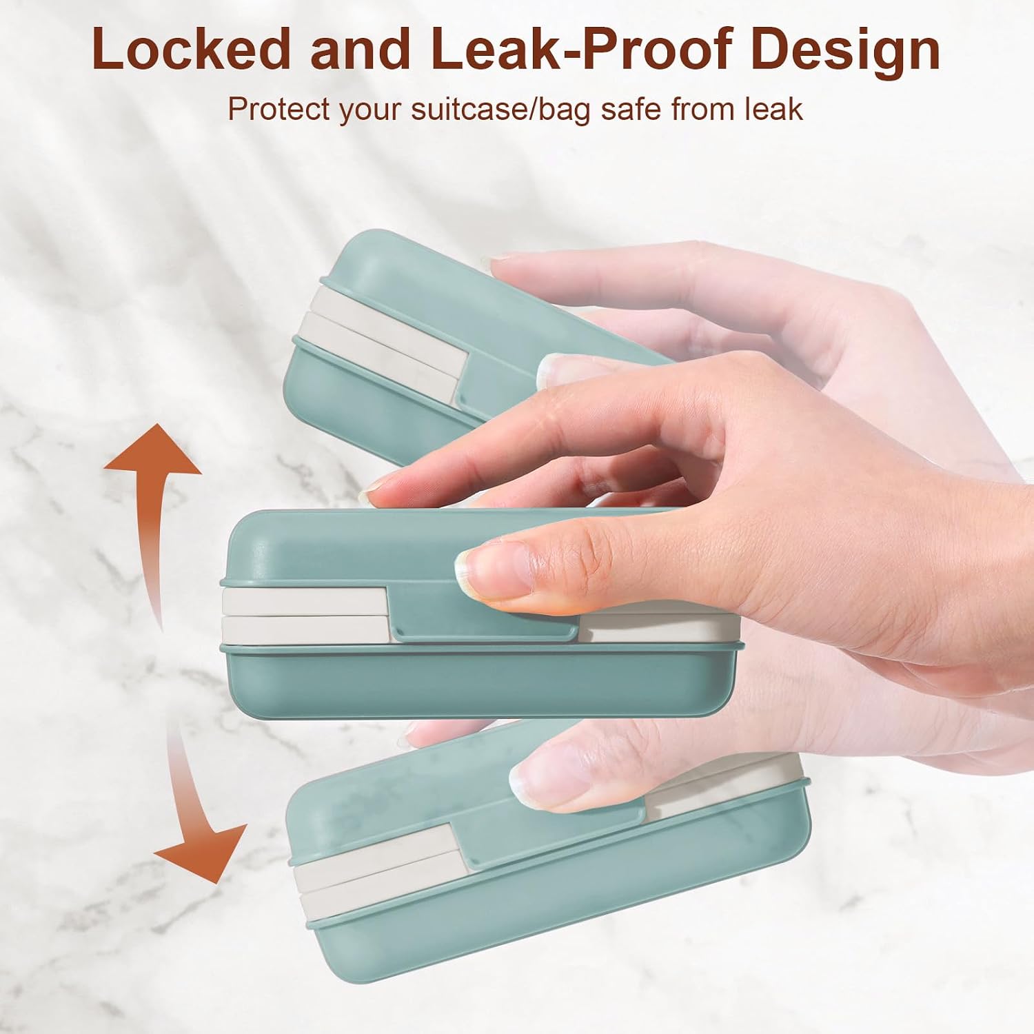 Quatish Leakproof Bar Soap Holder Dish with Lid for Shower, Portable 1 Pack Travel Soap Case Box for Gym, Camping, Hiking, Outdoor Use, Travel Size Toiletries Essentials, Keeps Soap Dry, Blue - Image 2