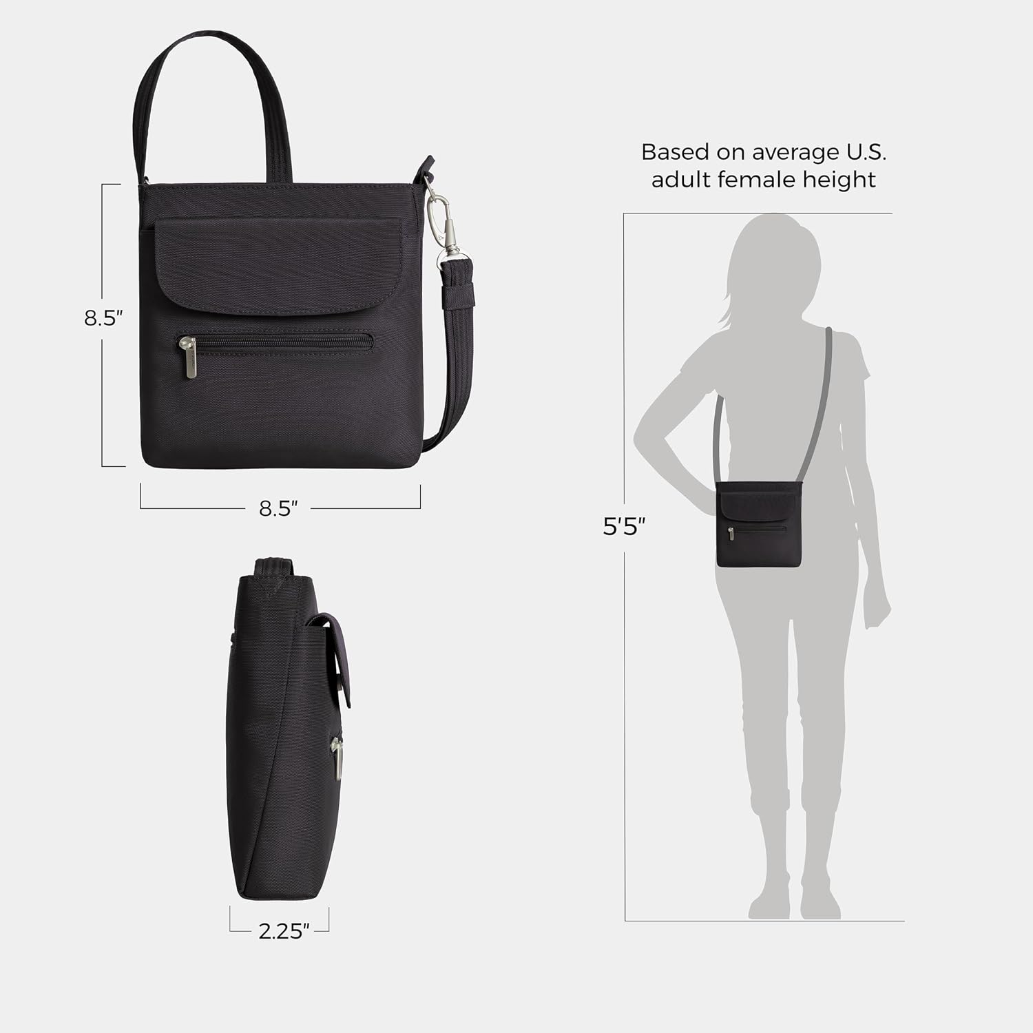 Travelon Anti-Theft Classic Mini Shoulder Bag - Image 5
