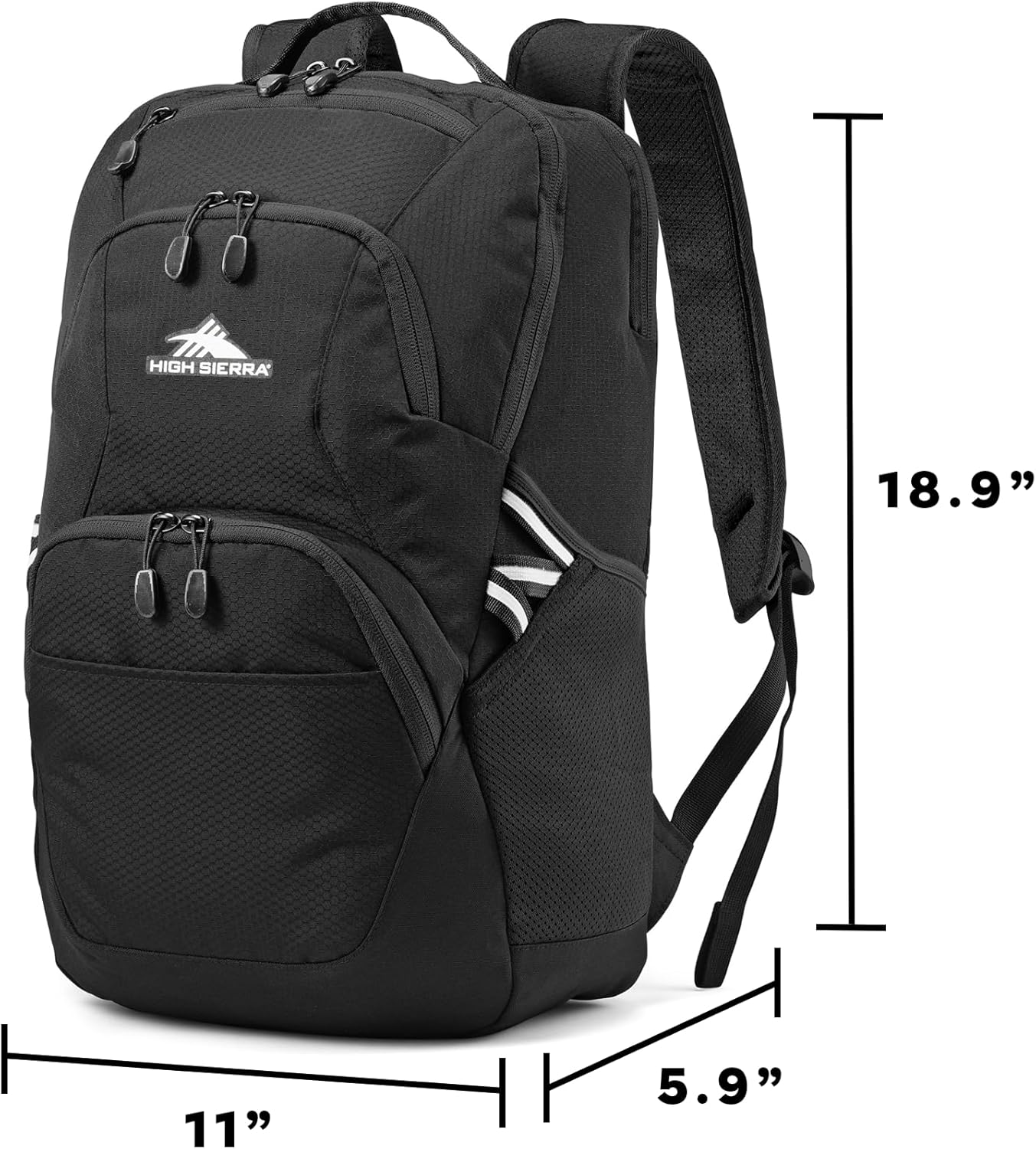 High Sierra Swoop SG Backpack, Travel or Work Laptop Bookbag with Drop Protection Pocket, and Tablet Sleeve, One Size, Silver Heather - Image 5