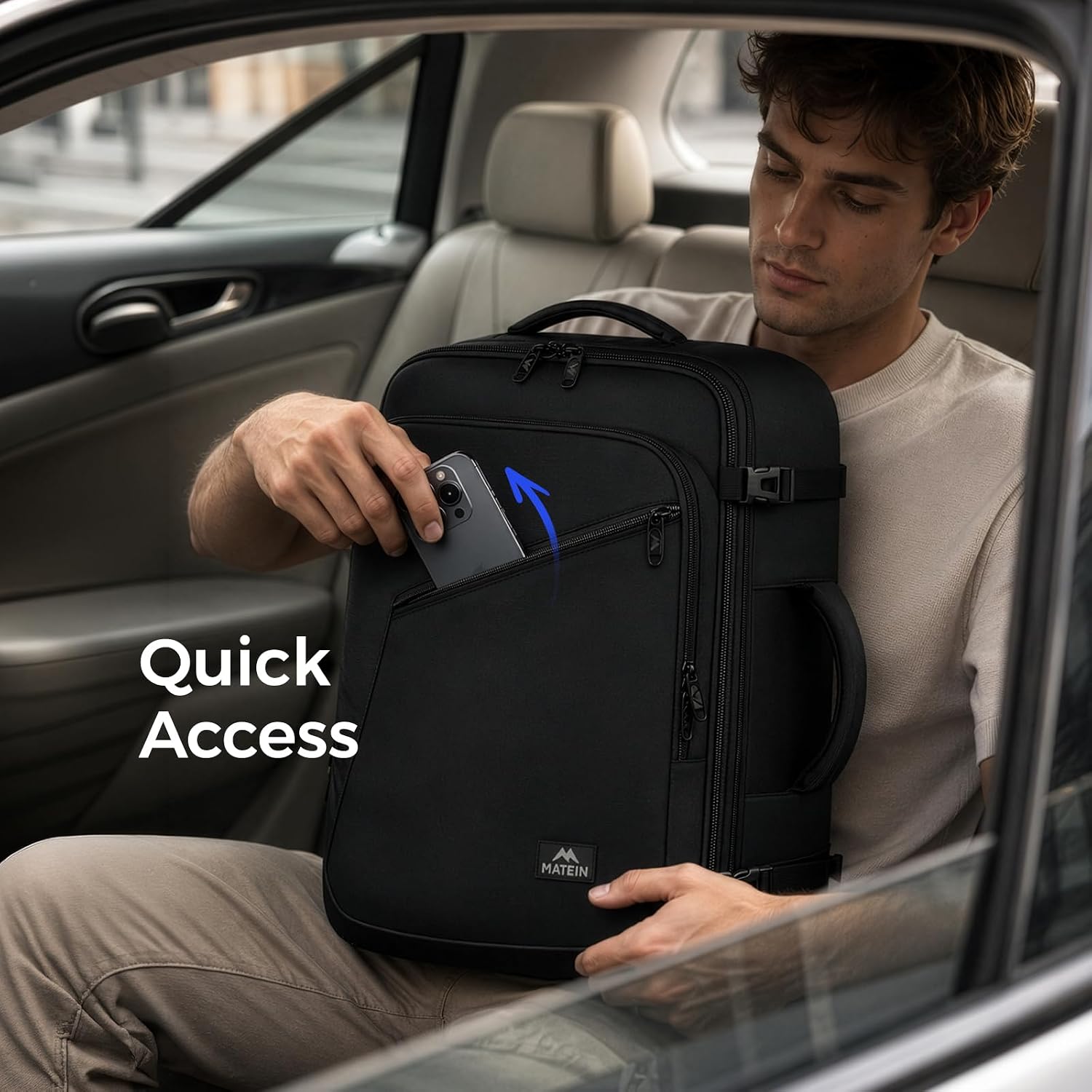 MATEIN Carry on Backpack, Extra Large Expandable Travel Backpack for Men - Image 7