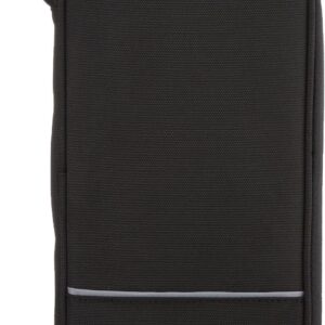 Amazon Basics RFID-blocking Passport Wallet, Passport Holder for Travel, Polyester/Nylon Material with Durable Zipper Closure, Zippered Pockets, Slots for Cards, 10"x5", Black, Solid