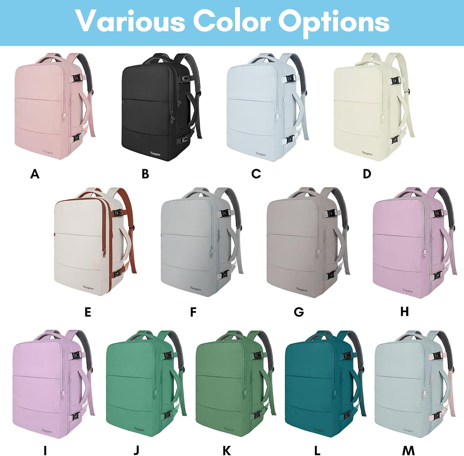 Taygeer Carry On Backpack, Underseat 35l Travel Backpack for Women - Image 2