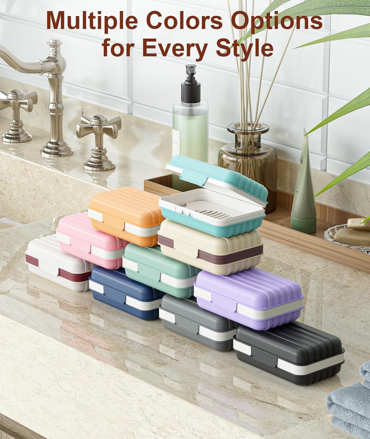 Quatish Leakproof Bar Soap Holder Dish with Lid for Shower, Portable 1 Pack Travel Soap Case Box for Gym, Camping, Hiking, Outdoor Use, Travel Size Toiletries Essentials, Keeps Soap Dry, Blue - Image 6