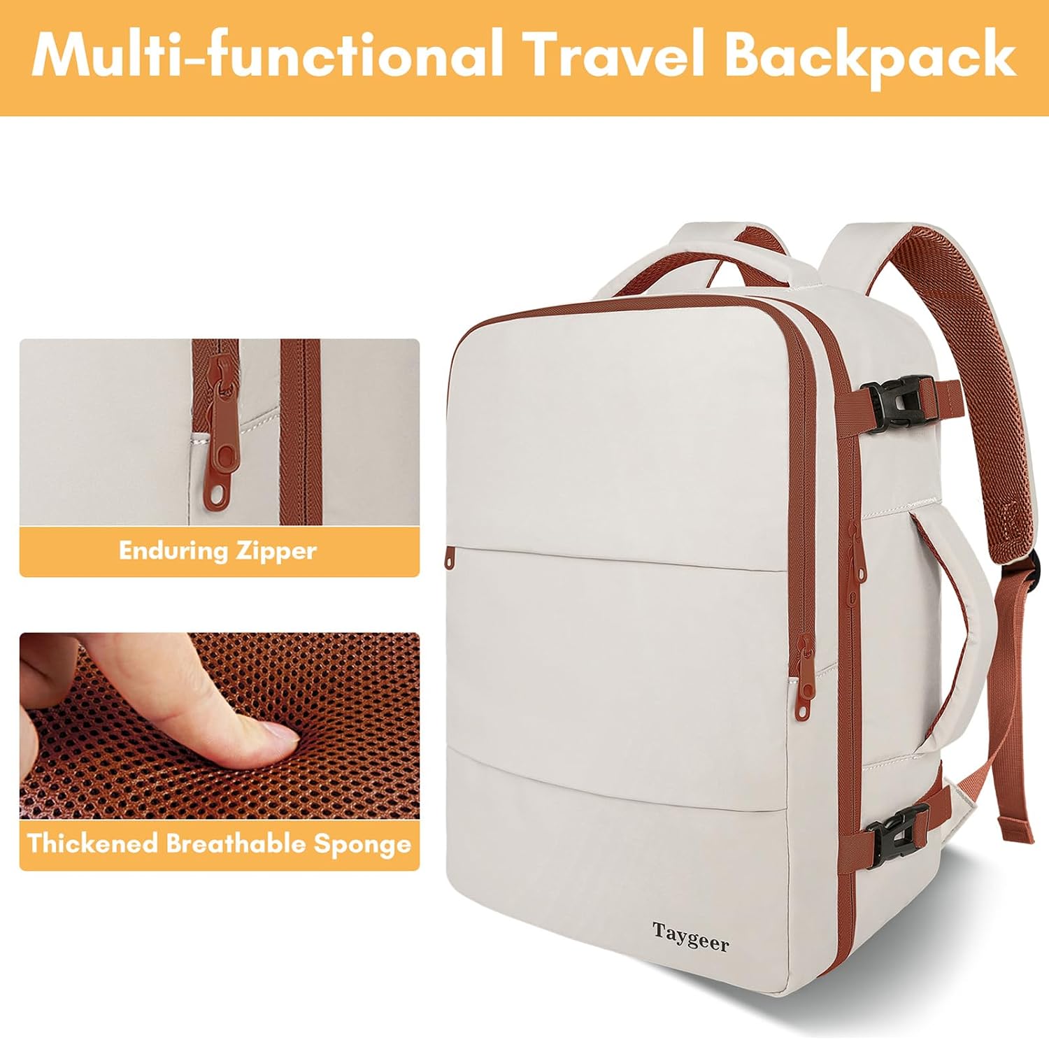 Taygeer Backpack for Women, College Backpack with Laptop Compartment - Image 8