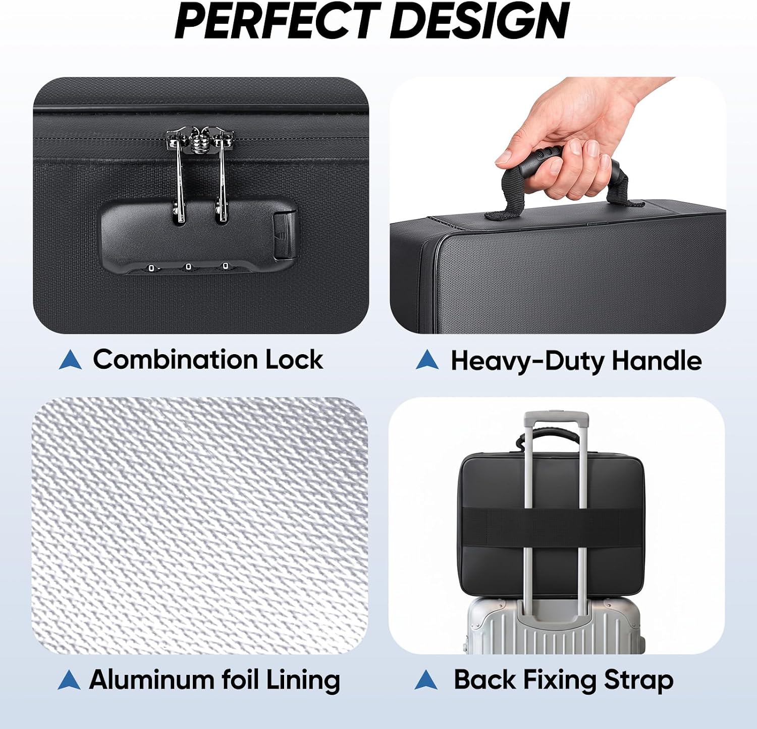BALEINE Fireproof Document Box with Lock, Waterproof Fire Safe File Bag - Image 5