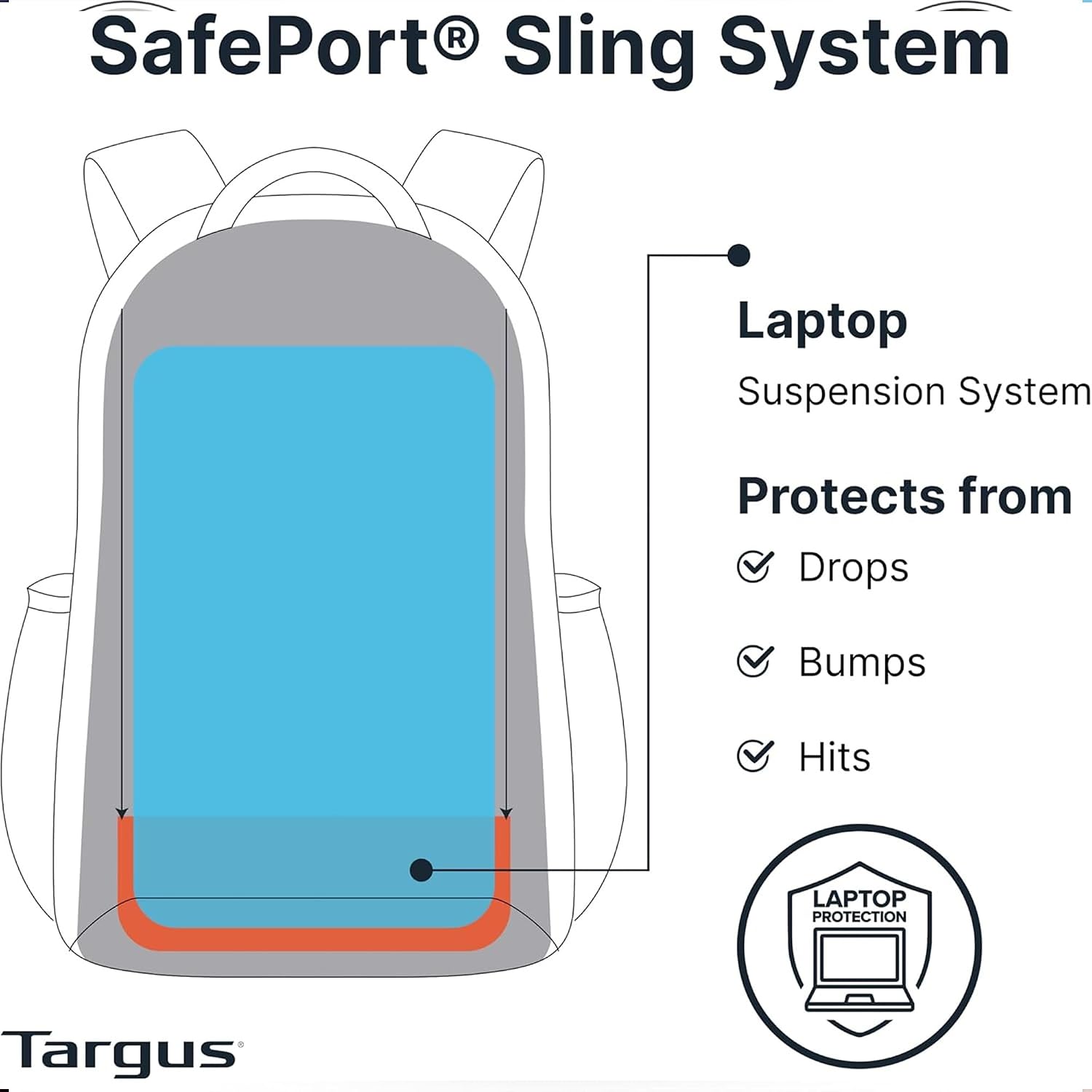 Targus 17” Voyager EXP Travel Backpack, Expandable 27L–30L Laptop Backpack, TSA Checkpoint-Friendly, Water-Resistant, RFID-Blocking Pocket, Fits Up to 17 Inch Laptop, Carry-On Size, Black - TBB664GL - Image 4