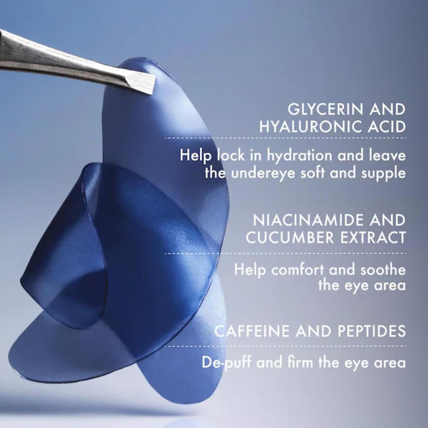 Summer Fridays Jet Lag Hydrating Eye Patches - De-puffing Hydrogel Under Eye Masks with Hyaluronic Acid, Caffeine + Peptides - Soothing + Refreshing At-Home + Travel Skin Care (6 Pairs) - Image 4