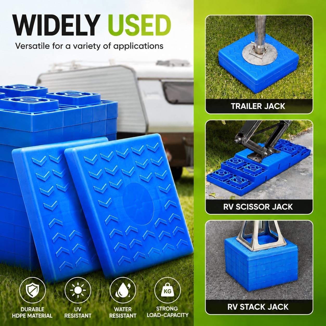 RVMATE 12 Pack RV Leveling Blocks, Camper Trailer Leveling Blocks - Image 6