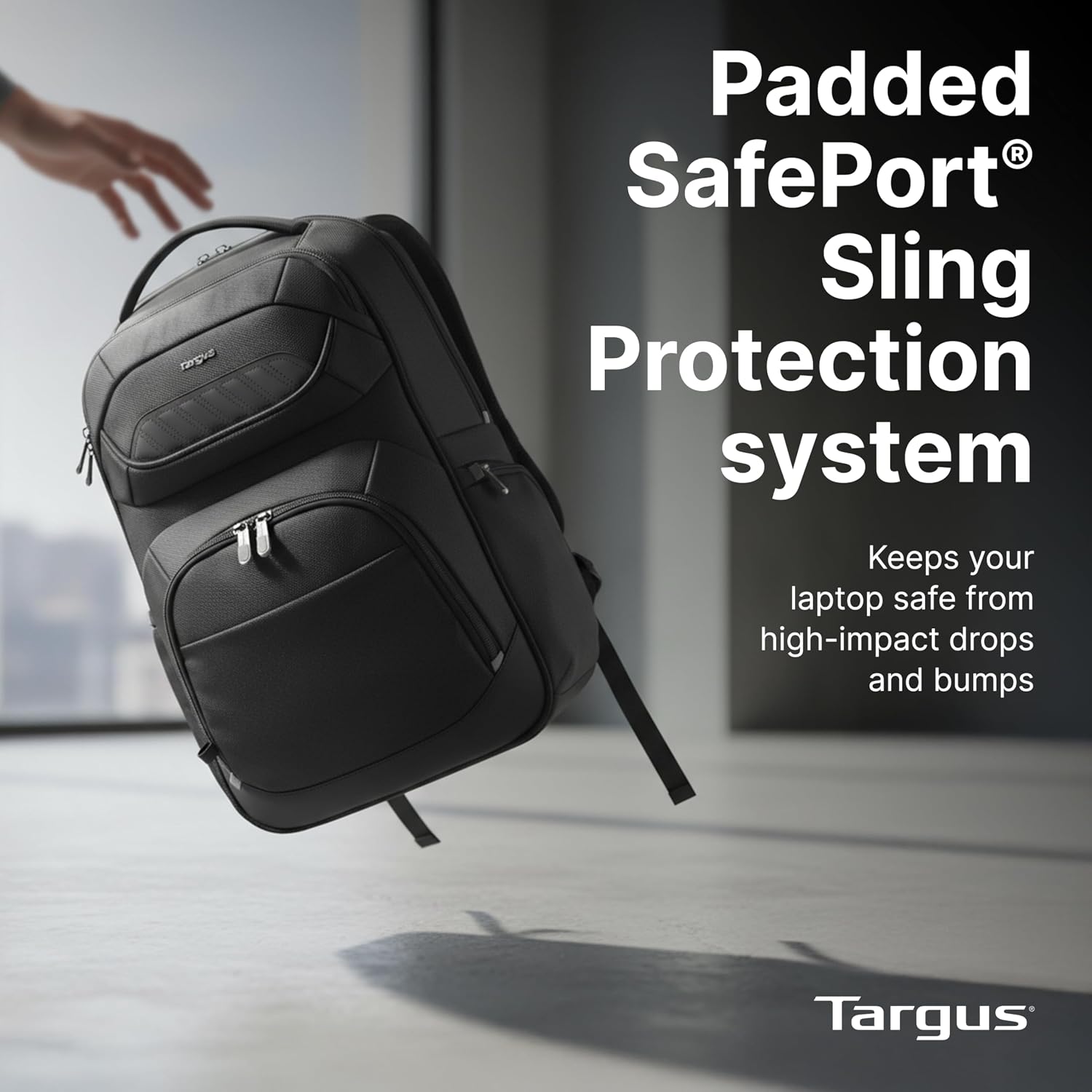 Targus Legend IQ Laptop Backpack Travel Backpack for Laptops up to 16-Inches Backpack for Men and Women, Black (TSB705US) - Image 4