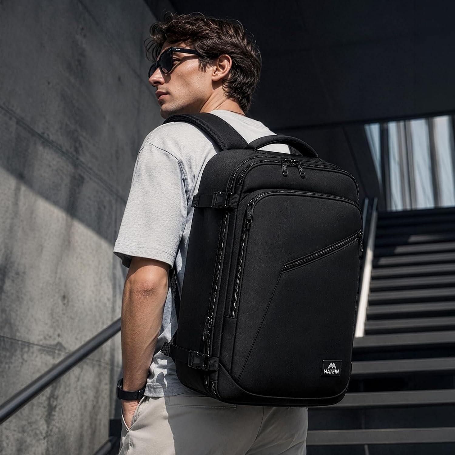 MATEIN Carry on Backpack, Extra Large Expandable Travel Backpack for Men - Image 8