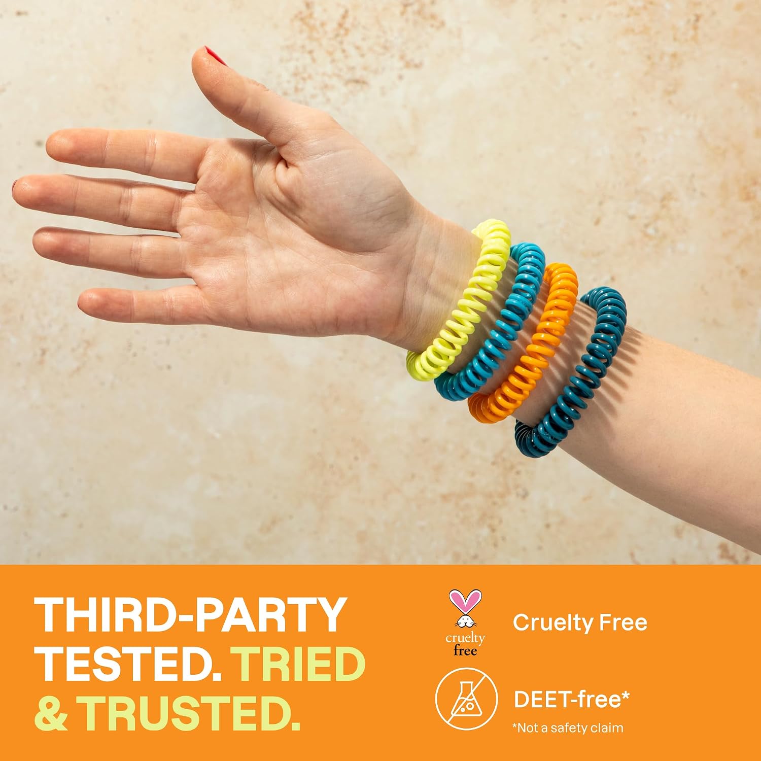Cliganic Mosquito Repellent Bracelets for Kids & Adults, Natural, 10 Pack - Image 8