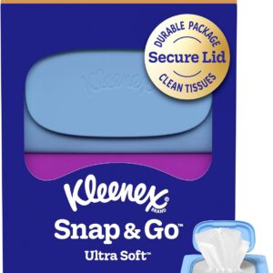 Kleenex Snap & Go Ultra Soft Facial Tissues, 4 Packs, 25 Tissues per Pack