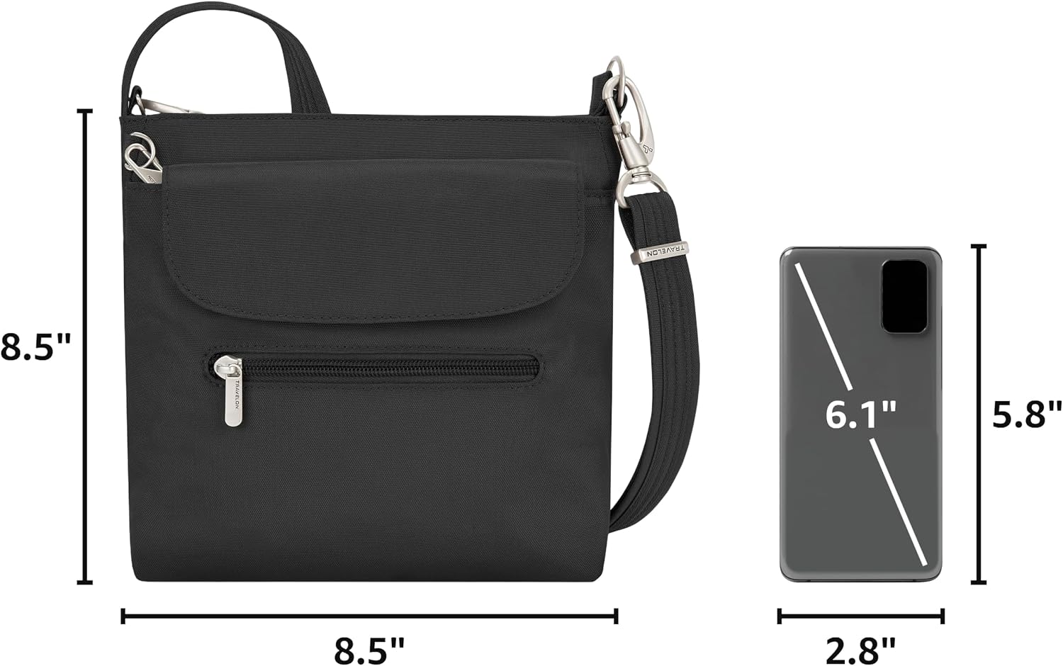 Travelon Anti-Theft Classic Mini Shoulder Bag - Image 3