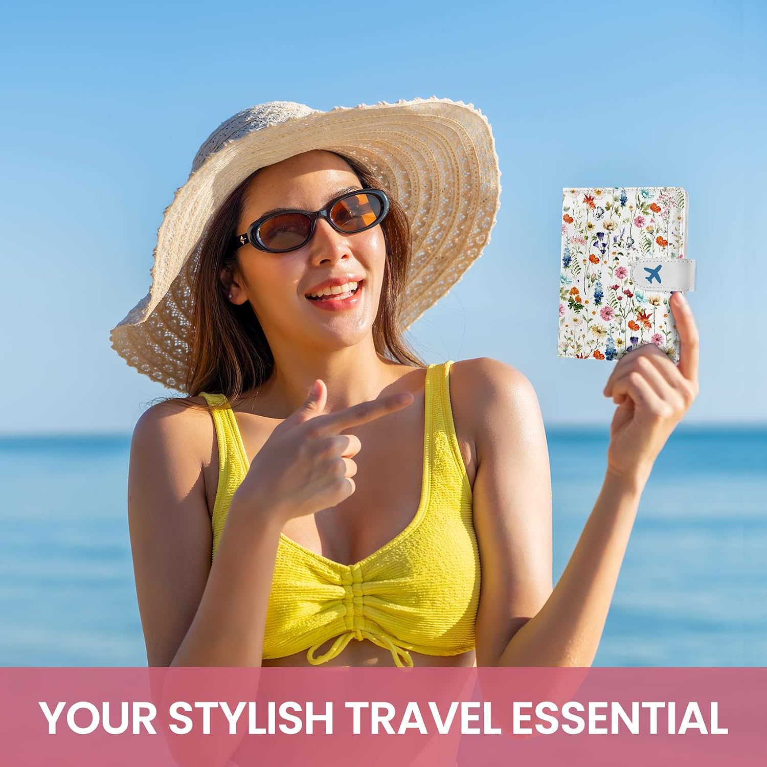Passport Holder for Travel, RFID Blocking Wallet with Magnetic Closure - Image 7