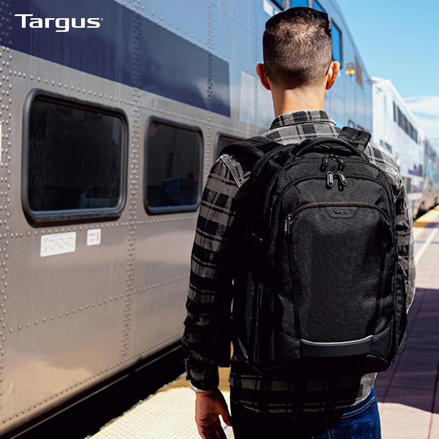 Targus 17” Voyager EXP Travel Backpack, Expandable 27L–30L Laptop Backpack, TSA Checkpoint-Friendly, Water-Resistant, RFID-Blocking Pocket, Fits Up to 17 Inch Laptop, Carry-On Size, Black - TBB664GL - Image 6