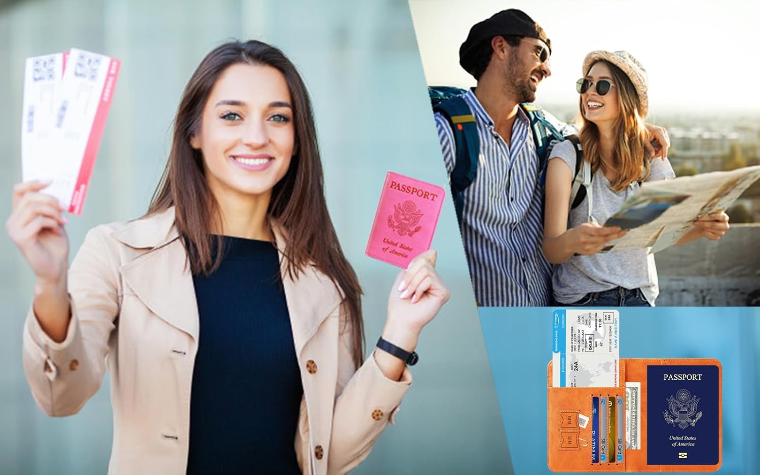 Passport Holder, Travel Essentials, Passport Cover, RFID Travel Wallet - Image 4