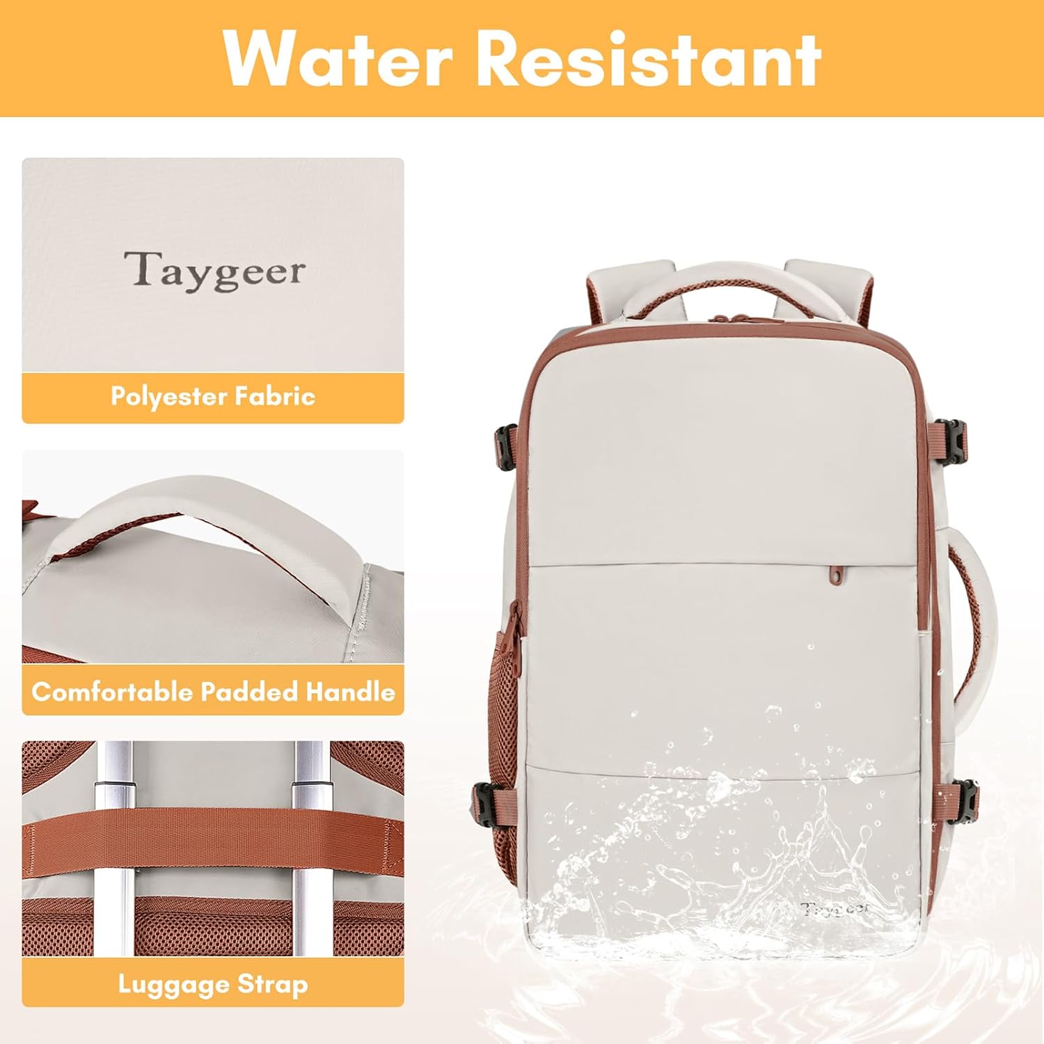 Taygeer Backpack for Women, College Backpack with Laptop Compartment - Image 7
