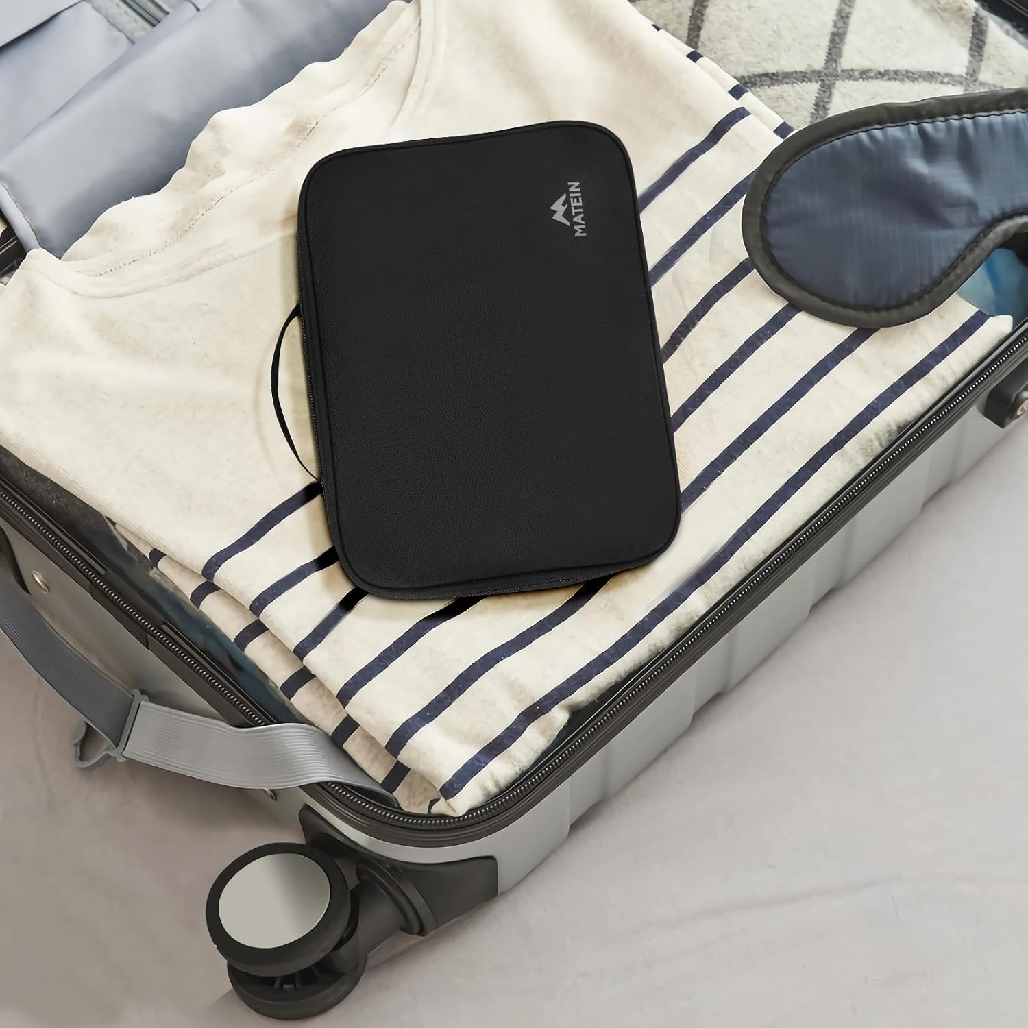 MATEIN Small Electronic Organizer Travel Case, Double Layer Cable Organizer - Image 7