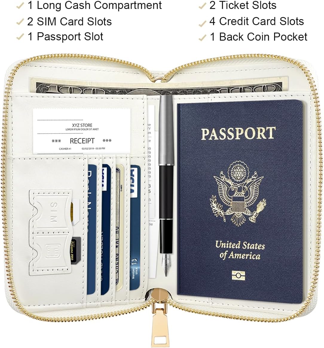 Passport Holder for Travel Personalized Wallet with Wristlet Women - Image 2