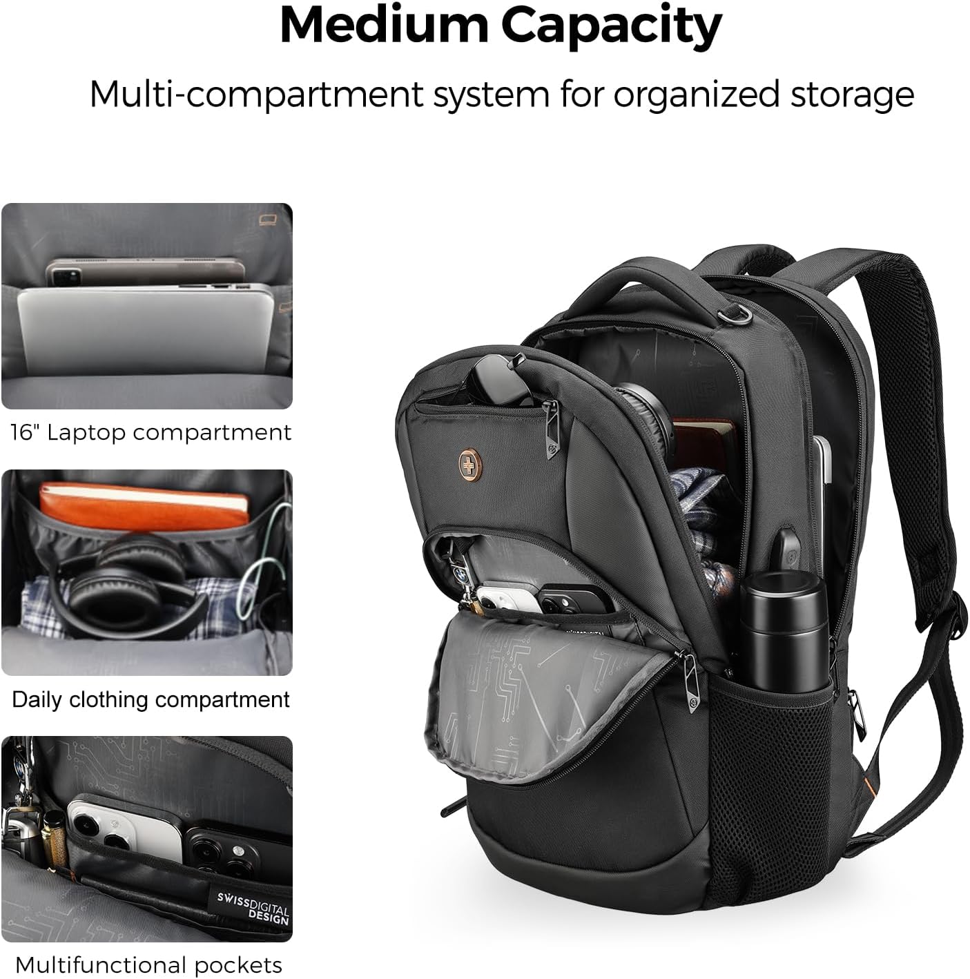Swissdigital Design Backpack for Men & Women Fit 16-Inch Computer SD1670-01 - Image 5