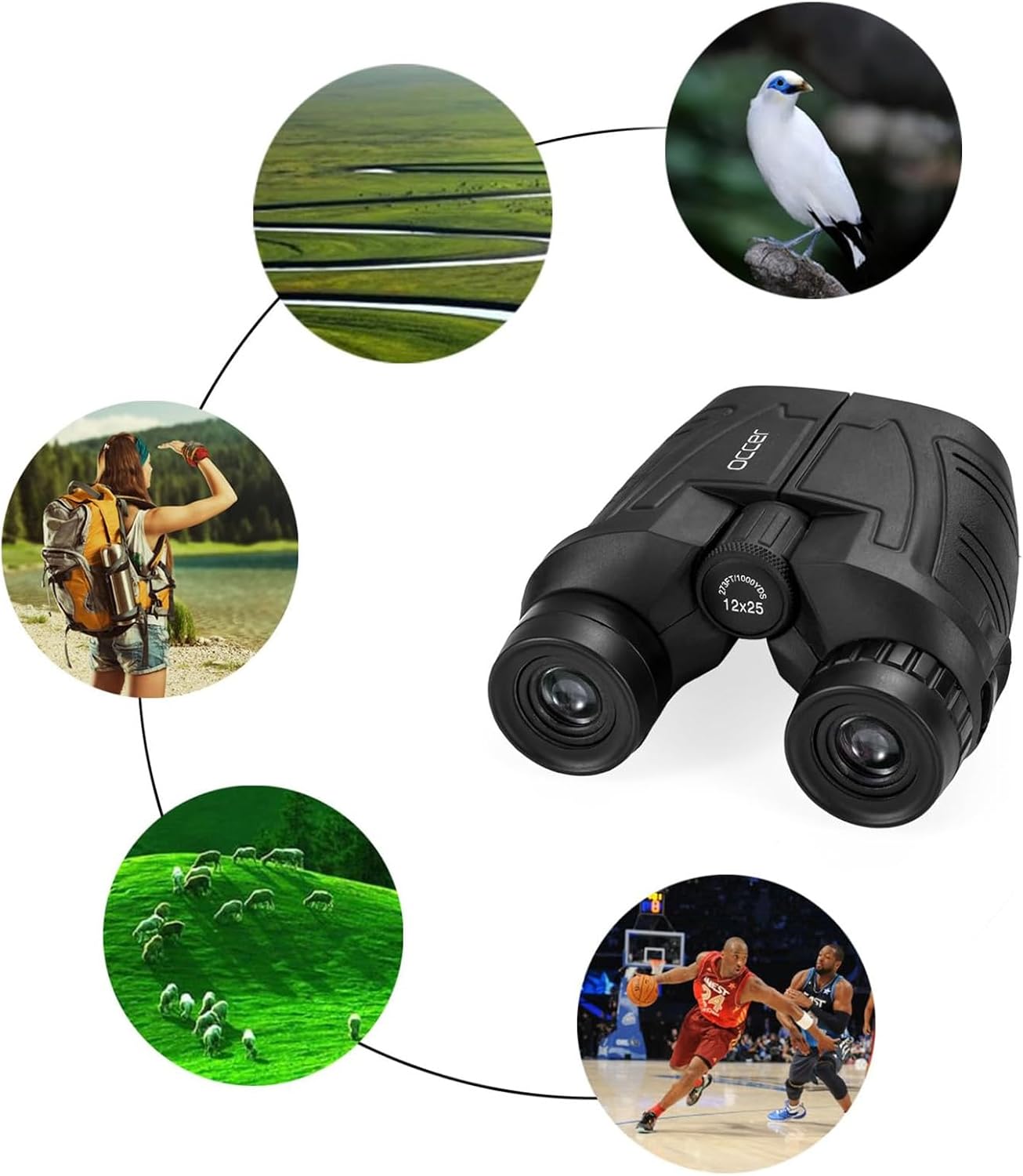 Occer 12x25 Compact Binoculars for Adults and Kids - Image 6