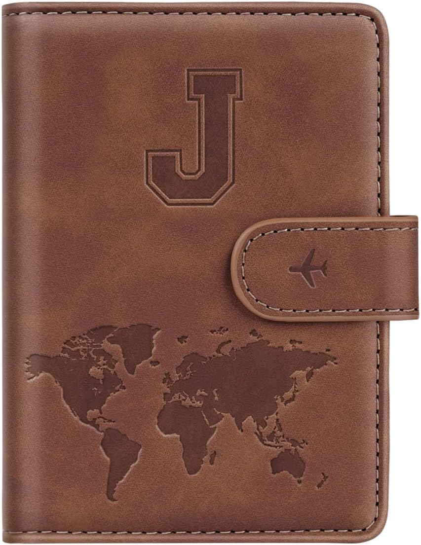 Passport Holder Wallet Cover Personalized Initial Travel Essentials