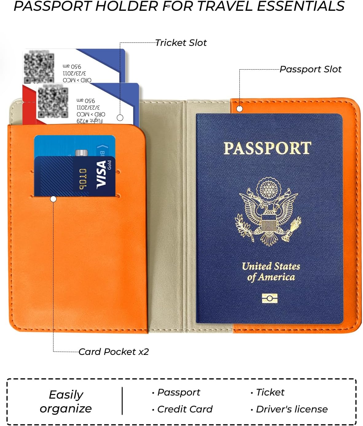Passport Holder for Travel - RFID Blocking for Women & Men - Image 4