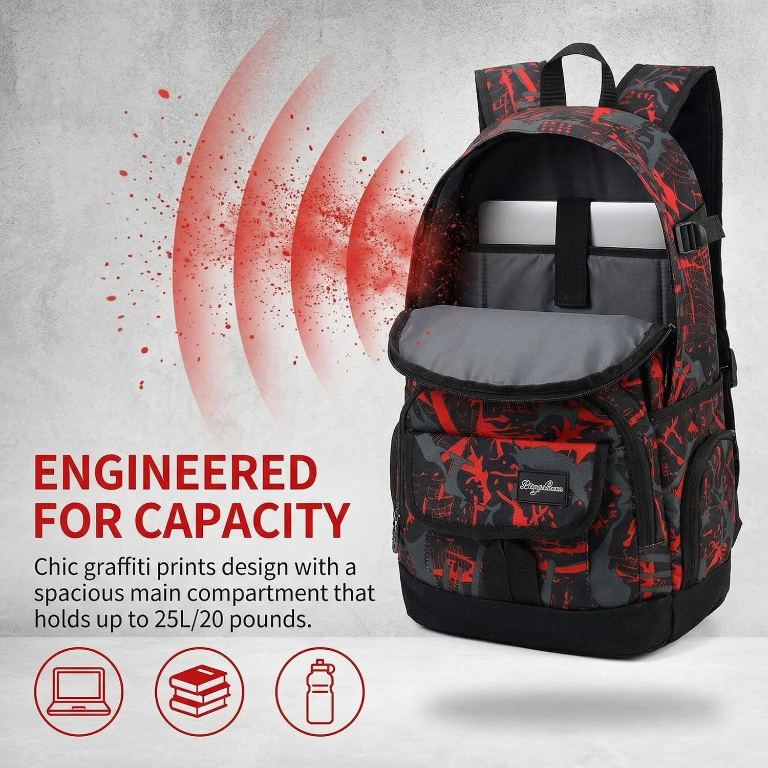 rickyh style School Backpack Travel Bag for Men & Women Lightweight College - Image 3