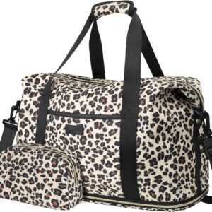 Capolo Expandable Travel Duffle Bag Weekender Overnight Bags for Women Men