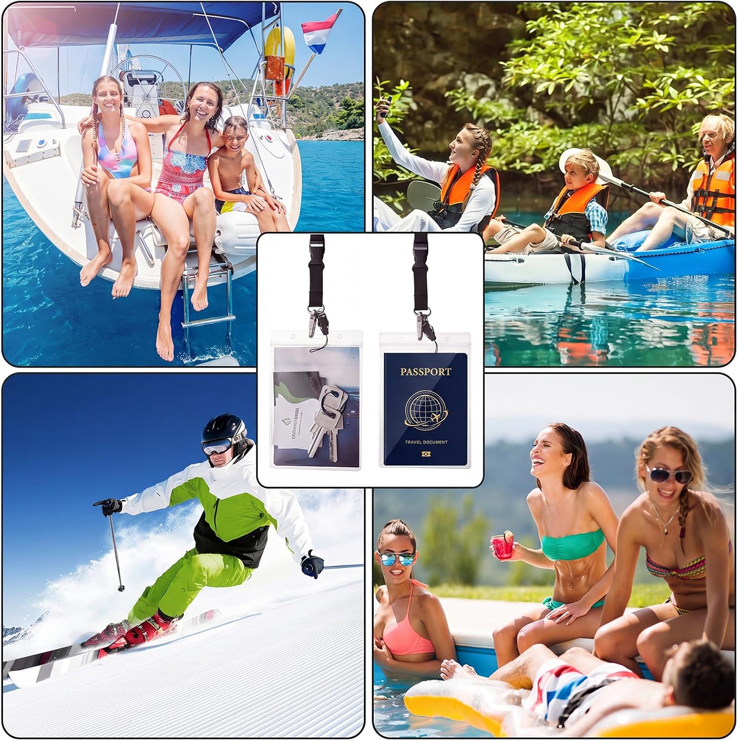 Tinlade Waterproof Passport Holder with Adjustable Lanyard - Image 6