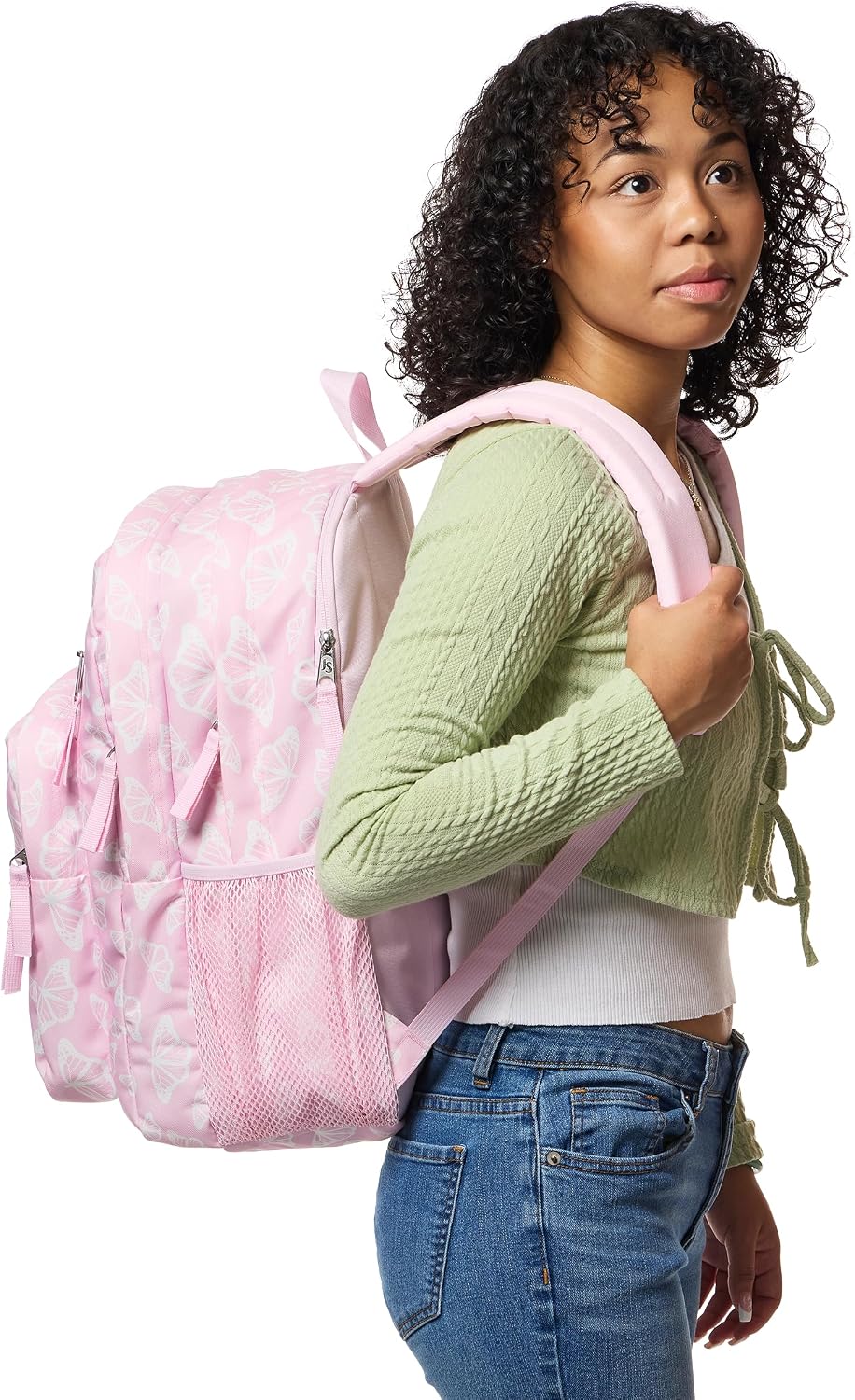 JanSport 34L Big Backpack - 15 Inch Laptop Sleeve, Flutter By Pink - Image 7