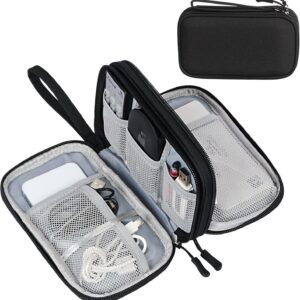 FYY Electronic Organizer, Travel Tech Pouch Bag, Medium, Black