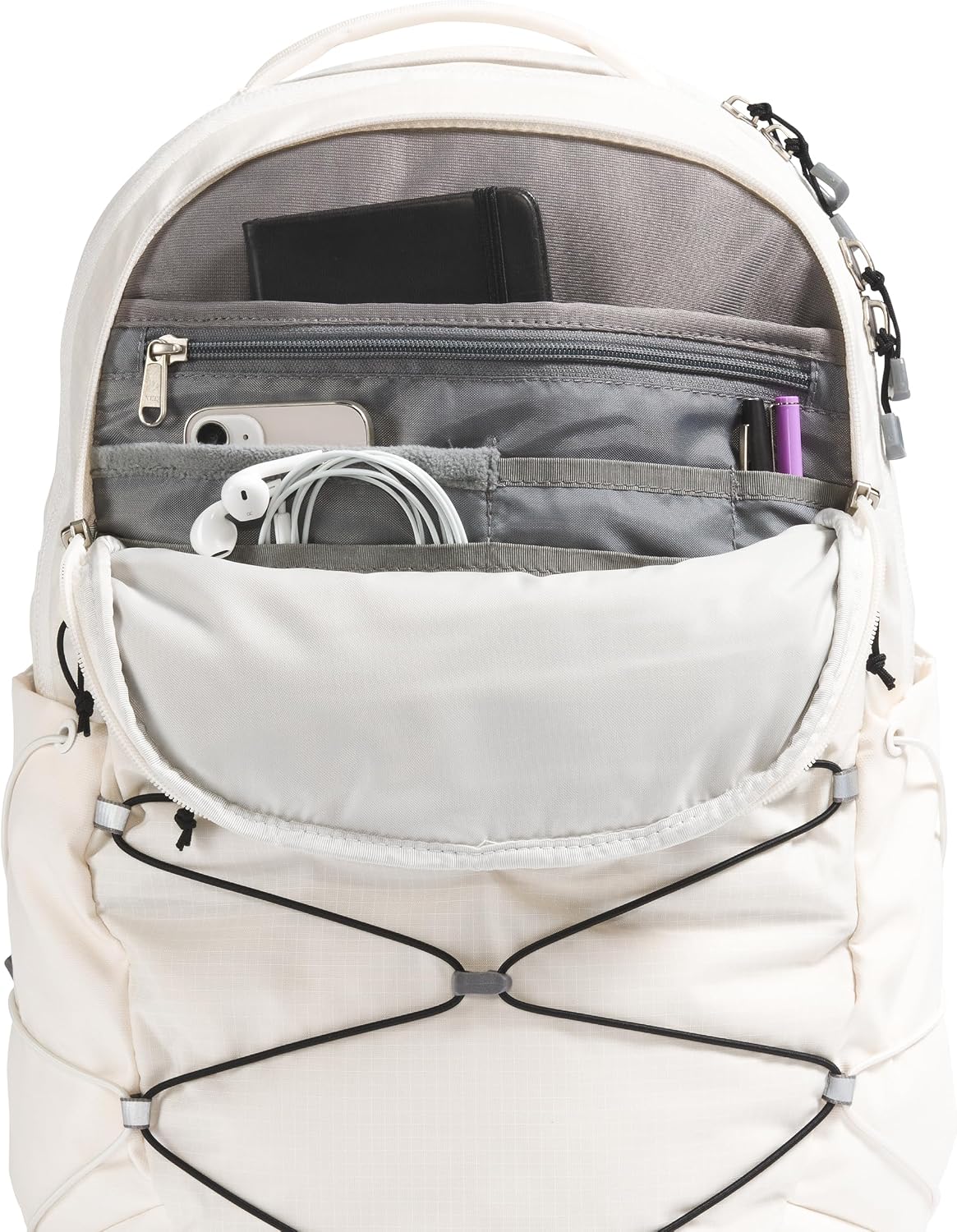 The North Face Women's Borealis Backpack, Gardenia Wht/Blk-NPF, OS - Image 4