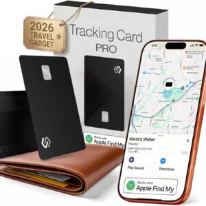 SPOTMINDERS Apple MFi Certified Wallet Tracker PRO Works with Apple Find My IP68 Rechargeable Tracking Card for Wallet Luggage Passport 0.07in Slim Credit Card Design Item Finder