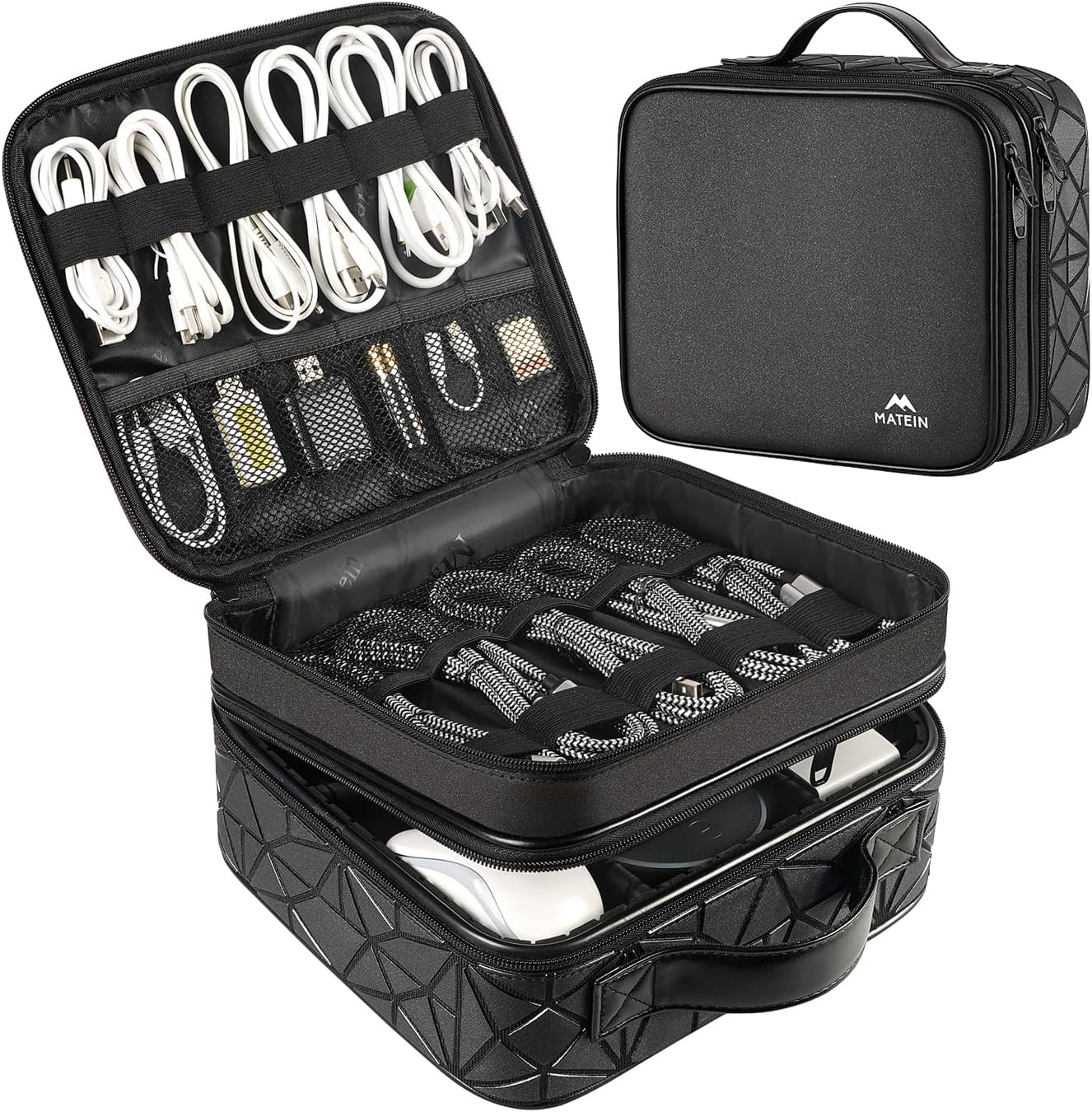 MATEIN Cable Organizer Bag, Travel Electronic Storage Cord Organizer Box
