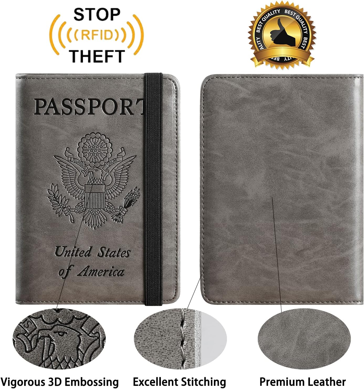 Passport Holder, Travel Essentials, Passport Cover, RFID Travel Wallet - Image 2