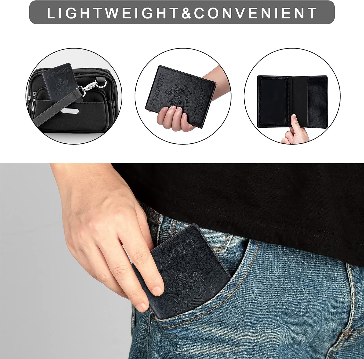 2 Pcs Passport Holders,Ultra Slim Passport Wallet for Travel Essentials - Image 5